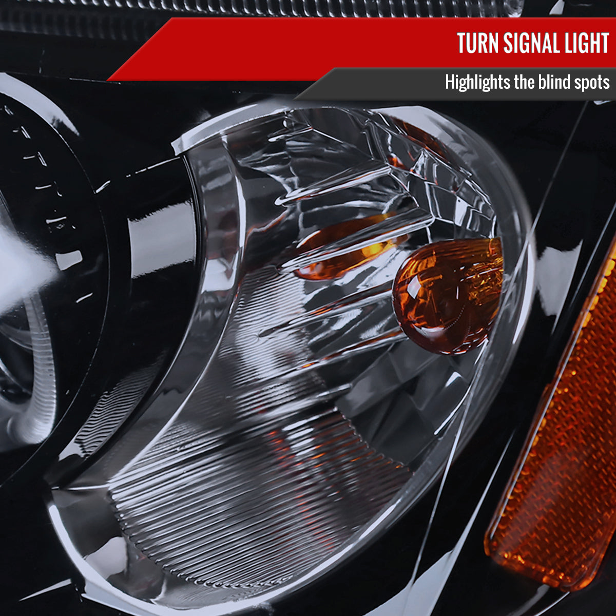 2001-2003 Honda Civic Dual Halo Projector Headlights (Glossy Black Housing/Smoke Lens)
