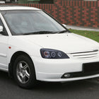 2001-2003 Honda Civic Dual Halo Projector Headlights (Glossy Black Housing/Smoke Lens)