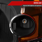 2001-2003 Honda Civic Retro Style Projector Headlights - Matte Black/Clear Lens
