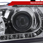 2004-2005 Honda Civic Projector Headlights w/ LED Light Strip - Chrome/Clear Lens