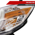 2004-2005 Honda Civic Projector Headlights w/ LED Light Strip - Chrome/Clear Lens