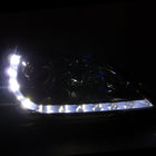 2004-2005 Honda Civic Projector Headlights w/ LED Light Strip - Chrome/Smoke Lens