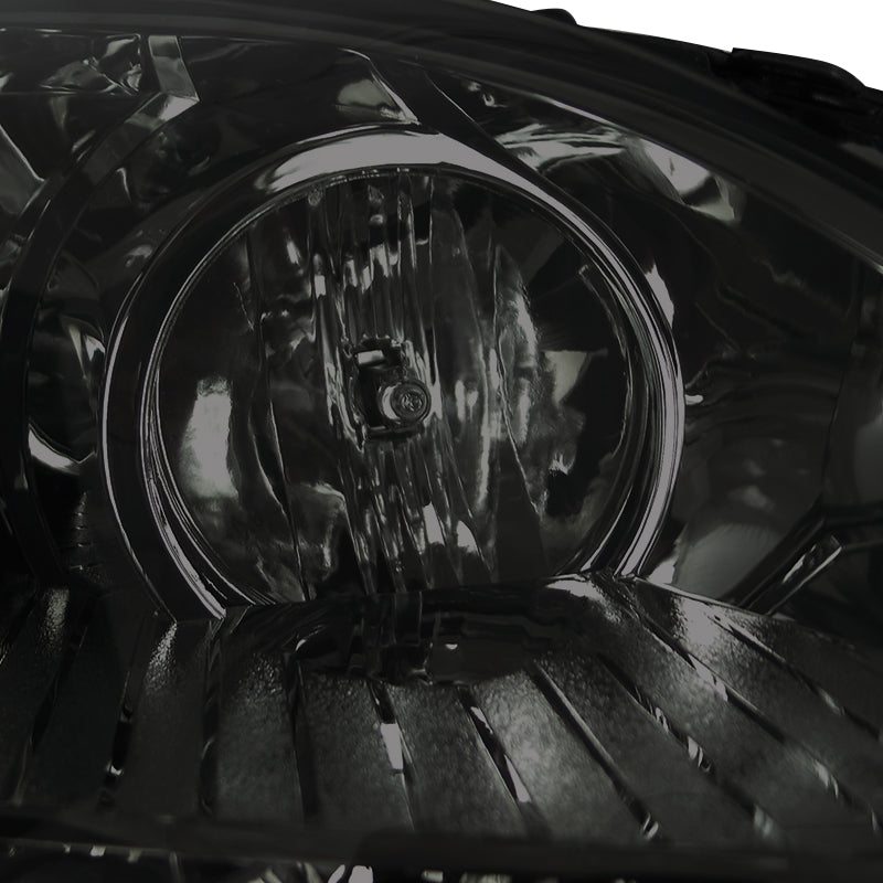 2004-2005 Honda Civic Projector Headlights w/ LED Light Strip - Chrome/Smoke Lens