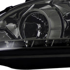 2004-2005 Honda Civic Projector Headlights w/ LED Light Strip - Chrome/Smoke Lens
