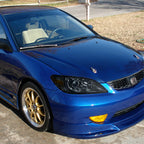 2004-2005 Honda Civic Projector Headlights w/ LED Light Strip - Chrome/Smoke Lens