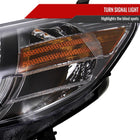 2004-2005 Honda Civic Projector Headlights w/ LED Light Strip - Matte Black/Clear Lens