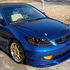 2004-2005 Honda Civic Projector Headlights w/ LED Light Strip - Matte Black/Clear Lens