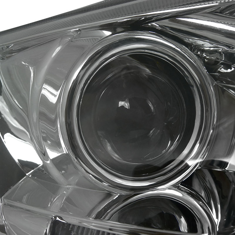 2006-2011 Honda Civic Coupe Projector Headlights w/ LED Light Strips - Chrome/Clear Lens