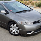 2006-2011 Honda Civic Coupe Projector Headlights w/ LED Light Strips - Chrome/Clear Lens