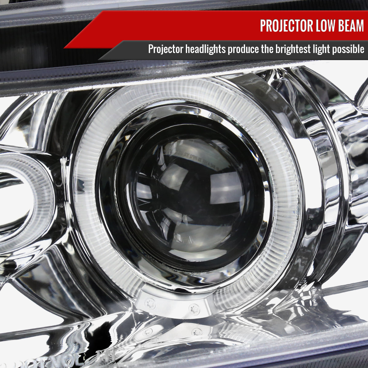 2006-2011 Honda Civic Coupe Dual Halo Projector Headlights (Chrome Housing/Clear Lens)