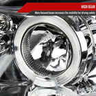 2006-2011 Honda Civic Coupe Dual Halo Projector Headlights (Chrome Housing/Clear Lens)