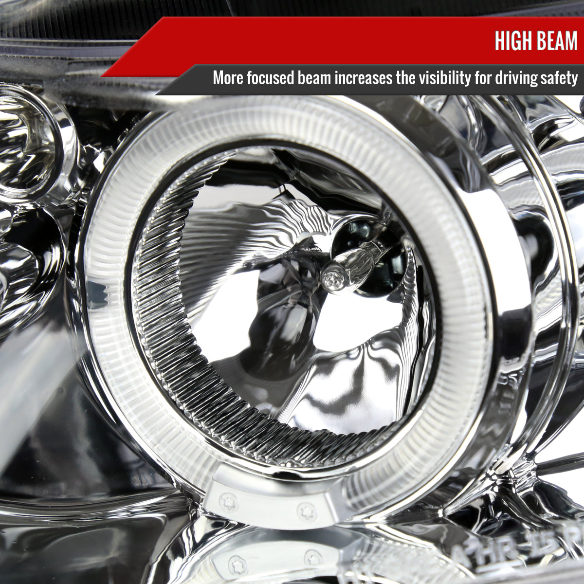 2006-2011 Honda Civic Coupe Dual Halo Projector Headlights (Chrome Housing/Clear Lens)