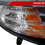 2006-2011 Honda Civic Coupe Projector Headlights w/ LED Light Strips - Matte Black/Clear Lens