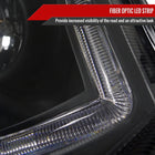 2006-2011 Honda Civic Coupe Projector Headlights w/ LED Light Strips - Matte Black/Clear Lens