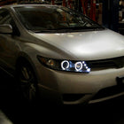 2006-2011 Honda Civic Coupe Dual Halo Projector Headlights (Matte Black Housing/Clear Lens)