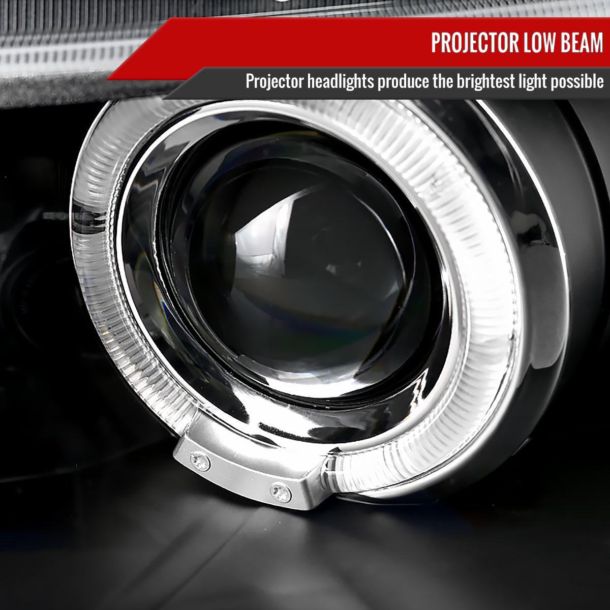 2006-2011 Honda Civic Coupe Dual Halo Projector Headlights (Matte Black Housing/Clear Lens)