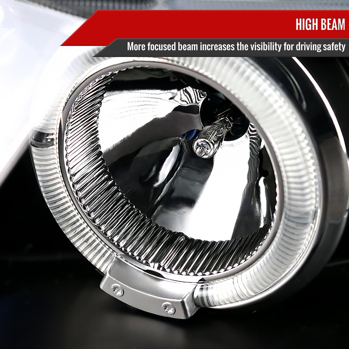 2006-2011 Honda Civic Coupe Dual Halo Projector Headlights (Matte Black Housing/Clear Lens)