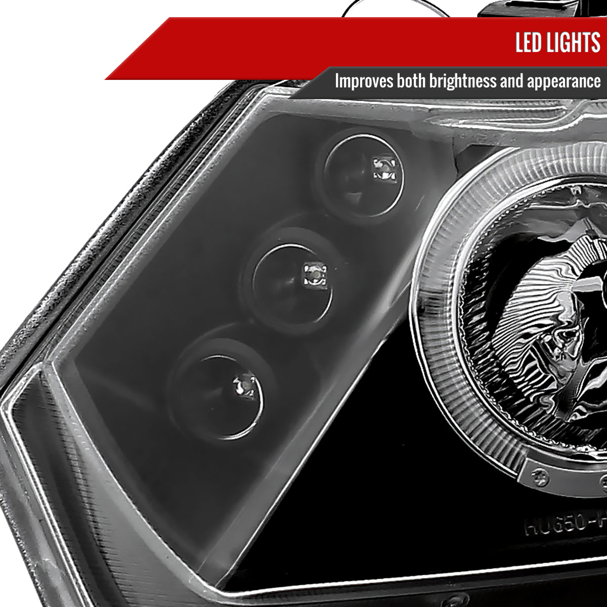 2006-2011 Honda Civic Coupe Dual Halo Projector Headlights (Matte Black Housing/Clear Lens)