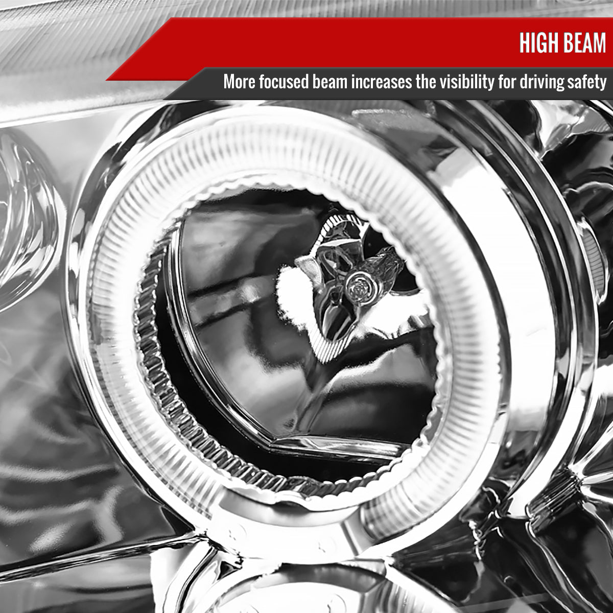 2006-2011 Honda Civic Sedan Dual Halo Projector Headlights (Chrome Housing/Clear Lens)