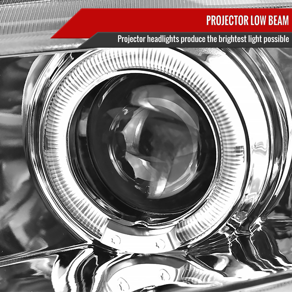 2006-2011 Honda Civic Sedan Dual Halo Projector Headlights (Chrome Housing/Clear Lens)