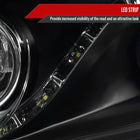 2006-2011 Honda Civic Sedan Projector Headlights w/ LED Light Strip - Matte Black/Clear Lens