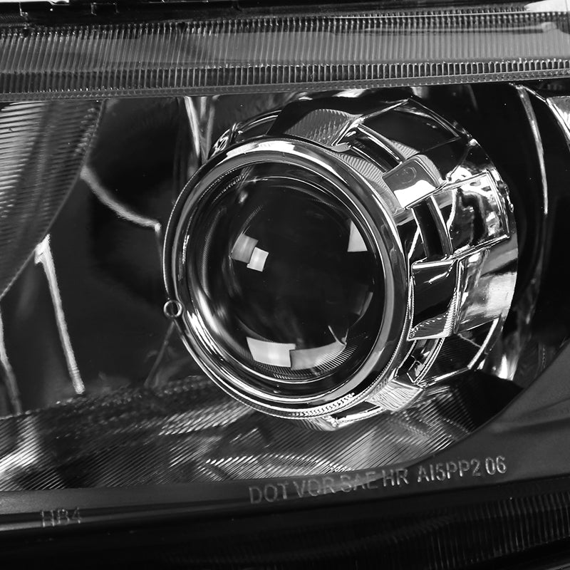 2006-2011 Honda Civic Sedan Retro Style Projector Headlights - Matte Black/Clear Lens