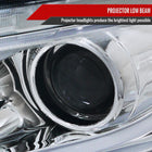 2012-2013 Honda Civic Coupe/2012-2015 Civic Sedan LED Bar Projector Headlights (Chrome Housing/Clear Lens)