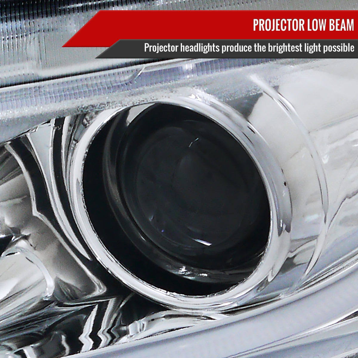 2012-2013 Honda Civic Coupe/2012-2015 Civic Sedan LED Bar Projector Headlights (Chrome Housing/Clear Lens)