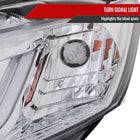 2012-2013 Honda Civic Coupe/2012-2015 Civic Sedan LED Bar Projector Headlights (Chrome Housing/Clear Lens)