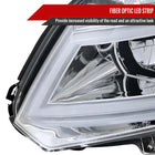 2012-2013 Honda Civic Coupe/2012-2015 Civic Sedan LED Bar Projector Headlights (Chrome Housing/Clear Lens)