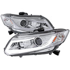 2012-2013 Honda Civic Coupe/2012-2015 Civic Sedan LED Bar Projector Headlights (Chrome Housing/Clear Lens)