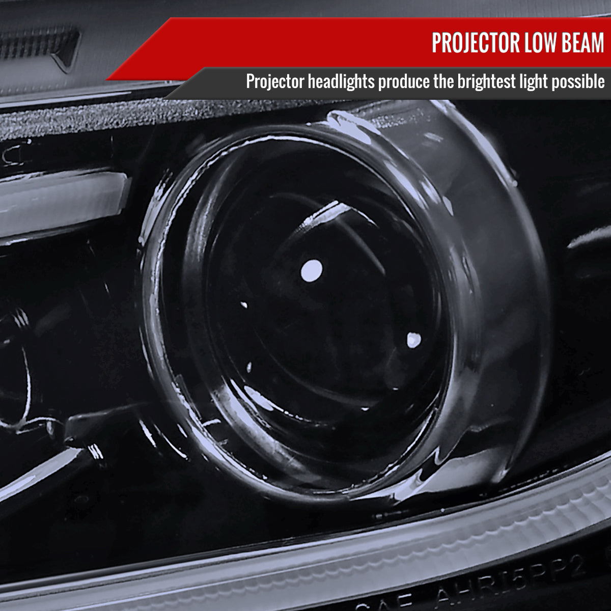 2012-2013 Honda Civic Coupe/2012-2015 Civic Sedan LED Bar Projector Headlights (Glossy Black Housing/Smoke Lens)