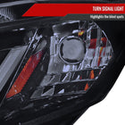 2012-2013 Honda Civic Coupe/2012-2015 Civic Sedan LED Bar Projector Headlights (Glossy Black Housing/Smoke Lens)