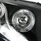 2012-2013 Honda Civic Coupe/ 2012-2015 Civic Sedan Dual Halo LED Bar Projector Headlights - Matte Black/Clear Lens