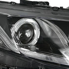2012-2013 Honda Civic Coupe/ 2012-2015 Civic Sedan Dual Halo LED Bar Projector Headlights - Matte Black/Clear Lens