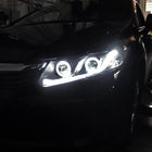 2012-2013 Honda Civic Coupe/ 2012-2015 Civic Sedan Dual Halo LED Bar Projector Headlights - Matte Black/Clear Lens