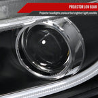 2012-2013 Honda Civic Coupe/2012-2015 Civic Sedan LED Bar Projector Headlights (Matte Black Housing/Clear Lens)