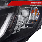 2012-2013 Honda Civic Coupe/2012-2015 Civic Sedan LED Bar Projector Headlights (Matte Black Housing/Clear Lens)