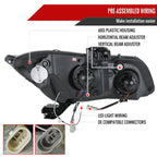 2012-2013 Honda Civic Coupe/2012-2015 Civic Sedan LED Bar Projector Headlights (Matte Black Housing/Clear Lens)
