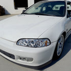 1992-1995 Honda Civic Dual Halo Projector Headlights (Chrome Housing/Clear Lens)