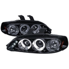 1992-1995 Honda Civic Dual Halo Projector Headlights (Glossy Black Housing/Smoke Lens)