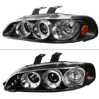 1992-1995 Honda Civic Dual Halo Projector Headlights (Matte Black Housing/Clear Lens)