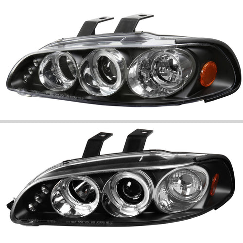 1992-1995 Honda Civic Dual Halo Projector Headlights (Matte Black Housing/Clear Lens)