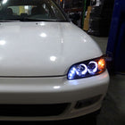 1992-1995 Honda Civic Dual Halo Projector Headlights (Matte Black Housing/Clear Lens)