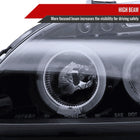 1996-1998 Honda Civic Dual Halo Projector Headlights (Glossy Black Housing/Smoke Lens)