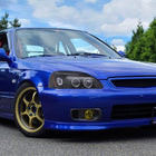 1996-1998 Honda Civic Dual Halo Projector Headlights (Glossy Black Housing/Smoke Lens)