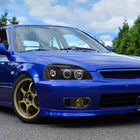 1996-1998 Honda Civic Dual Halo Projector Headlights (Matte Black Housing/Clear Lens)