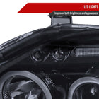 1999-2000 Honda Civic Dual Halo Projector Headlights (Glossy Black Housing/Smoke Lens)