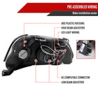 1999-2000 Honda Civic Dual Halo Projector Headlights (Glossy Black Housing/Smoke Lens)