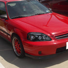 1999-2000 Honda Civic Dual Halo Projector Headlights (Glossy Black Housing/Smoke Lens)